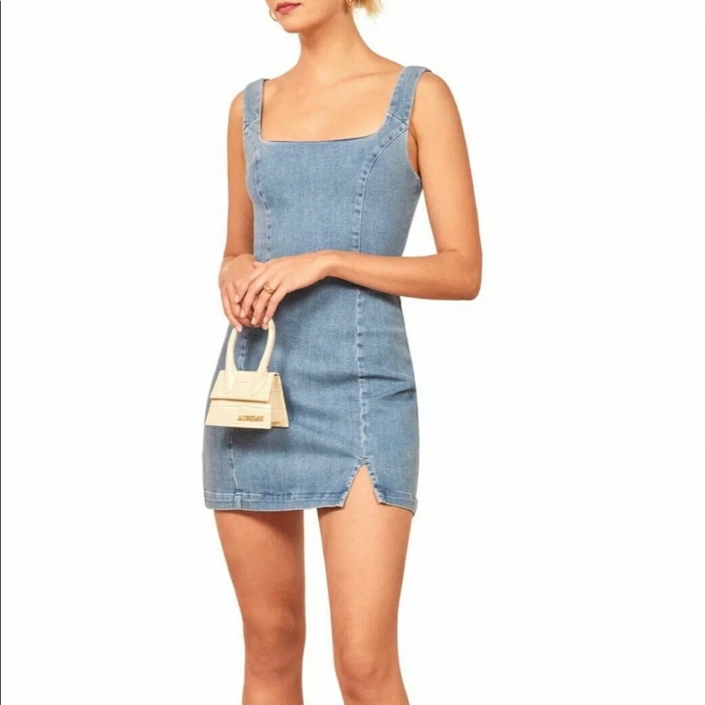 NWOT Reformation Denim Mini Dress